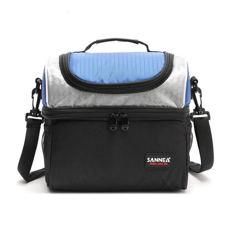Petit sac isotherme repas en polyester gris, 6 litres