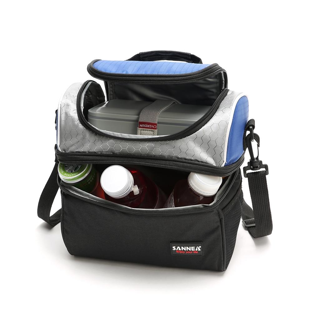 Petit sac isotherme repas en polyester gris, 6 litres