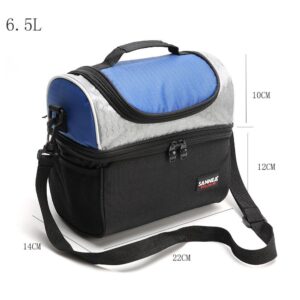 Petit sac isotherme repas en polyester gris, 6 litres