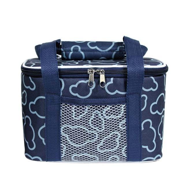 Sac isotherme pique-nique à poches en maille et bandoulière