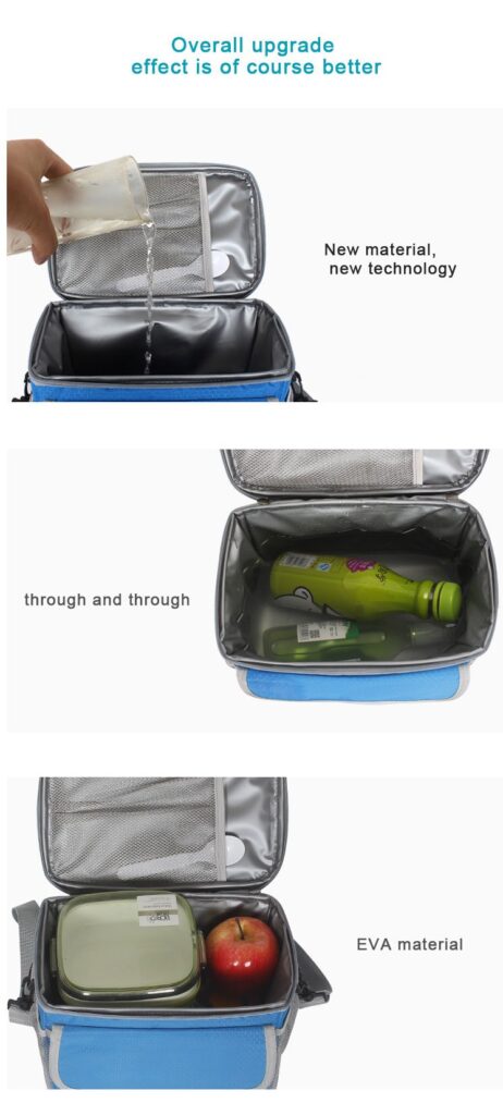 Sac isotherme pour déjeuner en polyester étanche, six litres