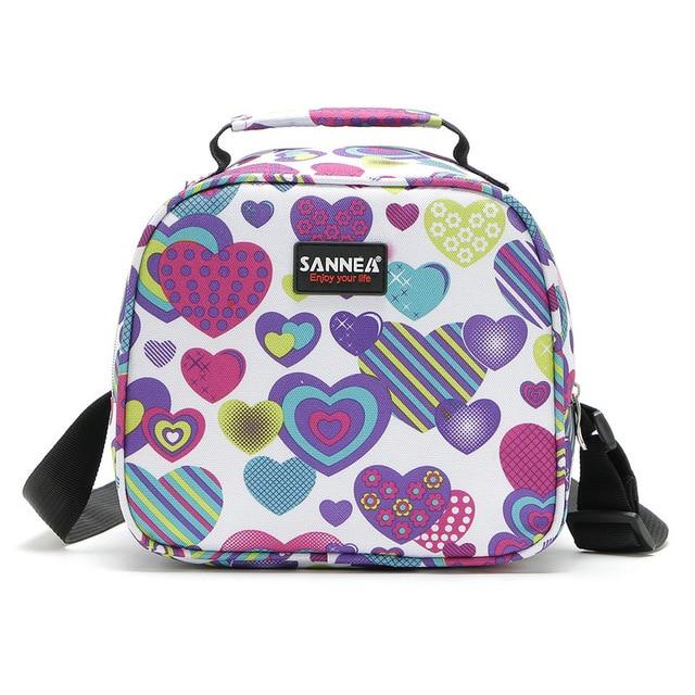 Sac isotherme pour l'école, polyester à motif cœur imprimé