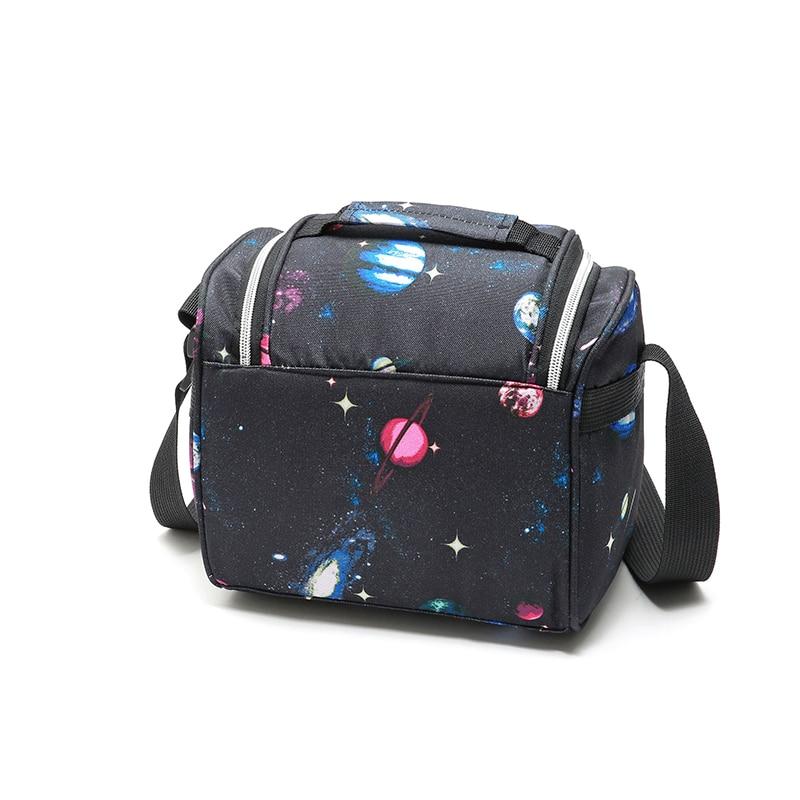Sac isotherme repas enfant, motif fleurs ou espace