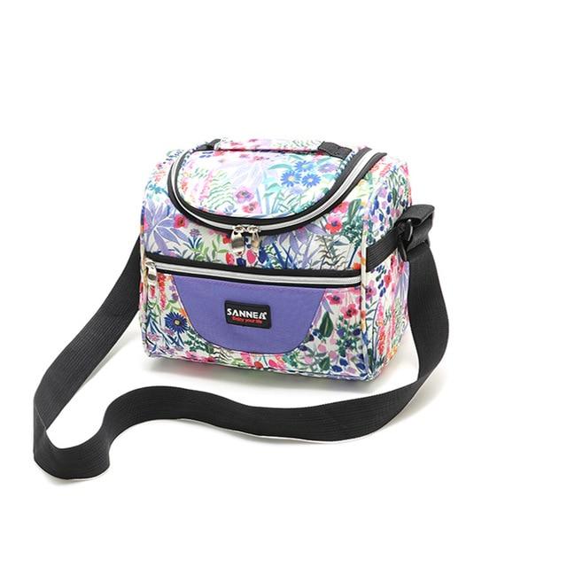 Sac isotherme repas enfant, motif fleurs ou espace