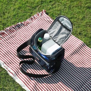 Sac isotherme repas enfant, motif fleurs ou espace