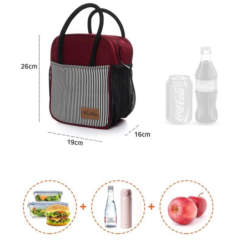 Sac isotherme repas compact avec poche latérale en filet