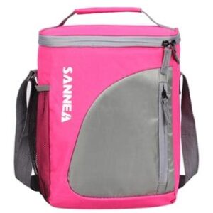 Sac isotherme repas 9 L en nylon résistant, bleu ou rose