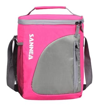 Sac isotherme repas 9 L en nylon résistant, bleu ou rose