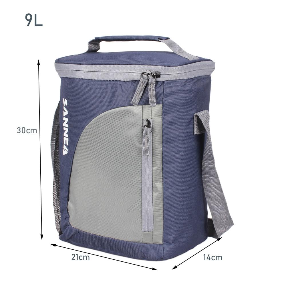 Sac isotherme repas 9 L en nylon résistant, bleu ou rose