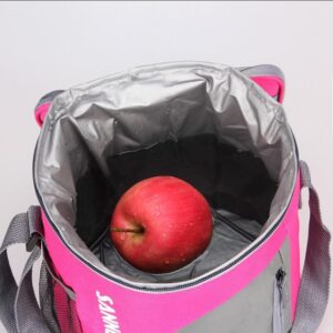 Sac isotherme repas 9 L en nylon résistant, bleu ou rose