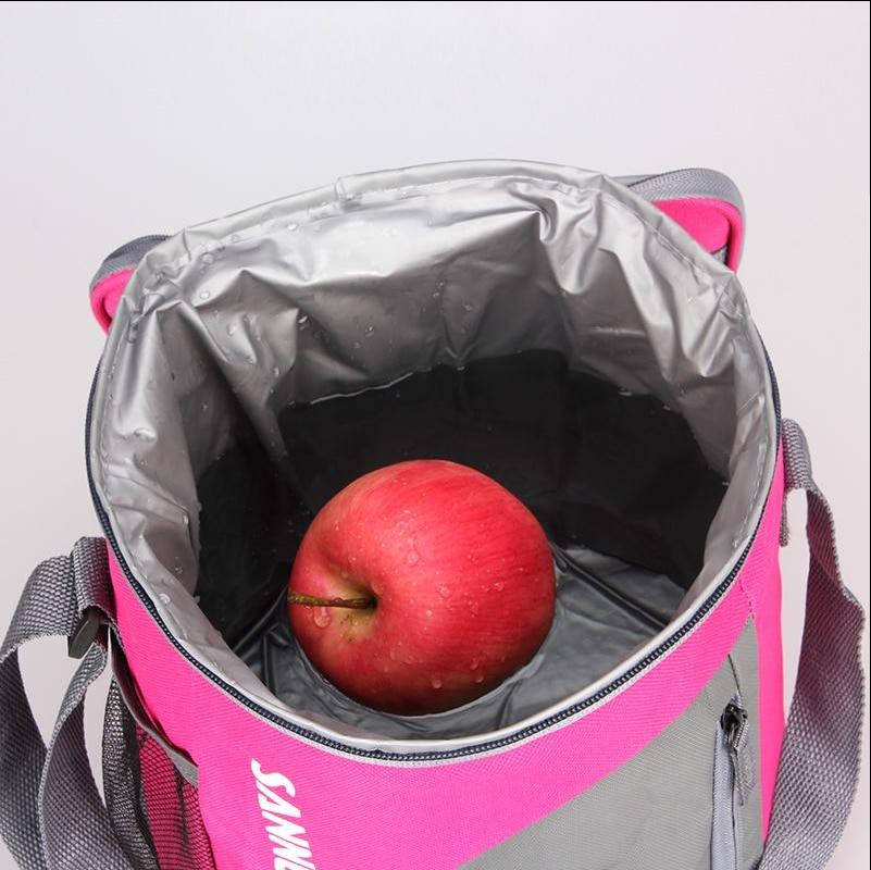 Sac isotherme repas 9 L en nylon résistant, bleu ou rose