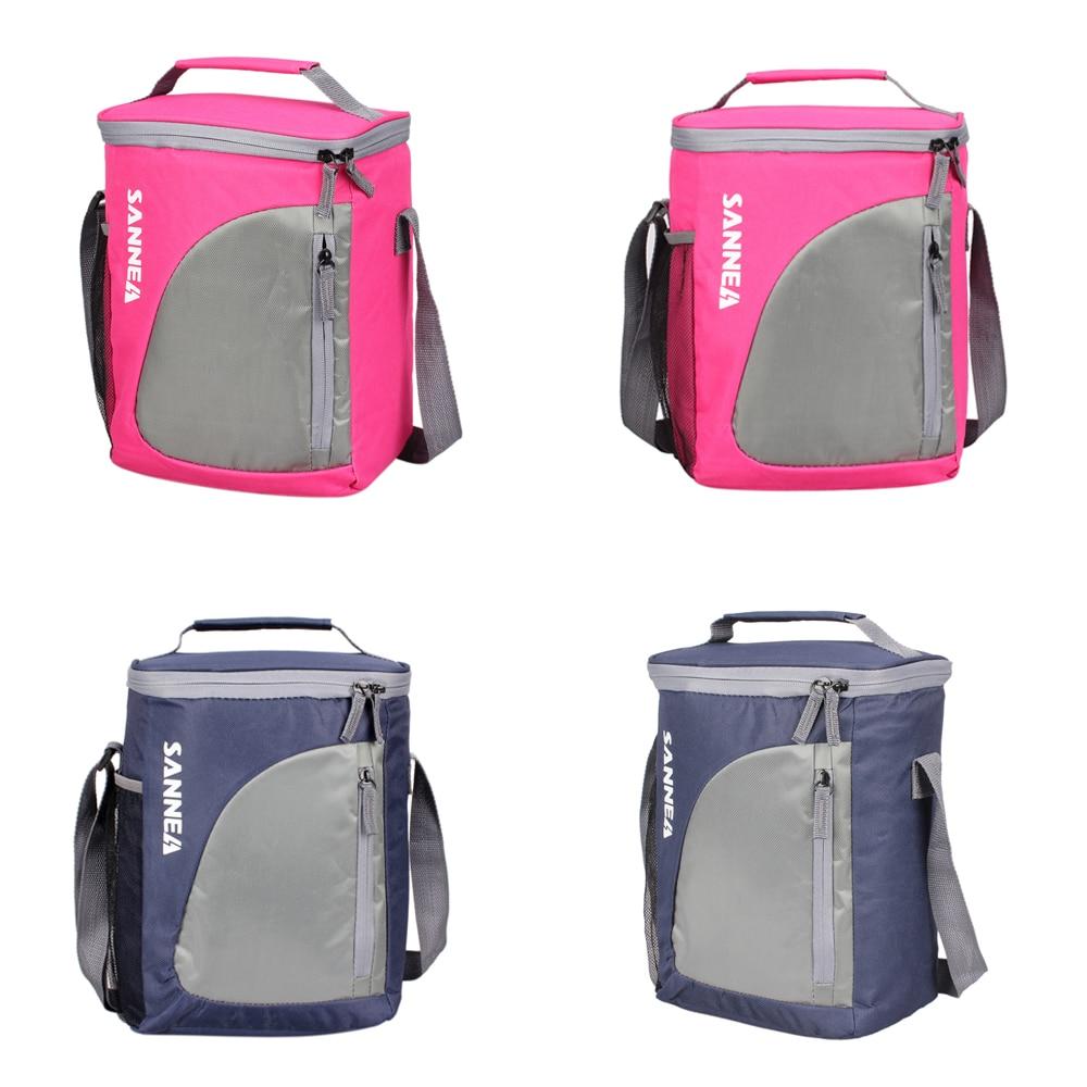 Sac isotherme repas 9 L en nylon résistant, bleu ou rose