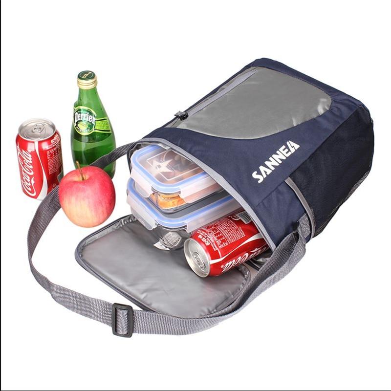 Sac isotherme repas 9 L en nylon résistant, bleu ou rose