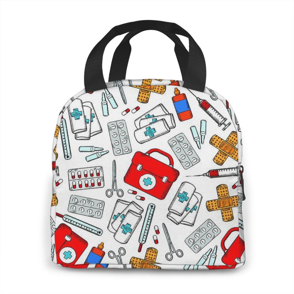 Sac isotherme repas bébé, thème infirmier, nylon haute densité