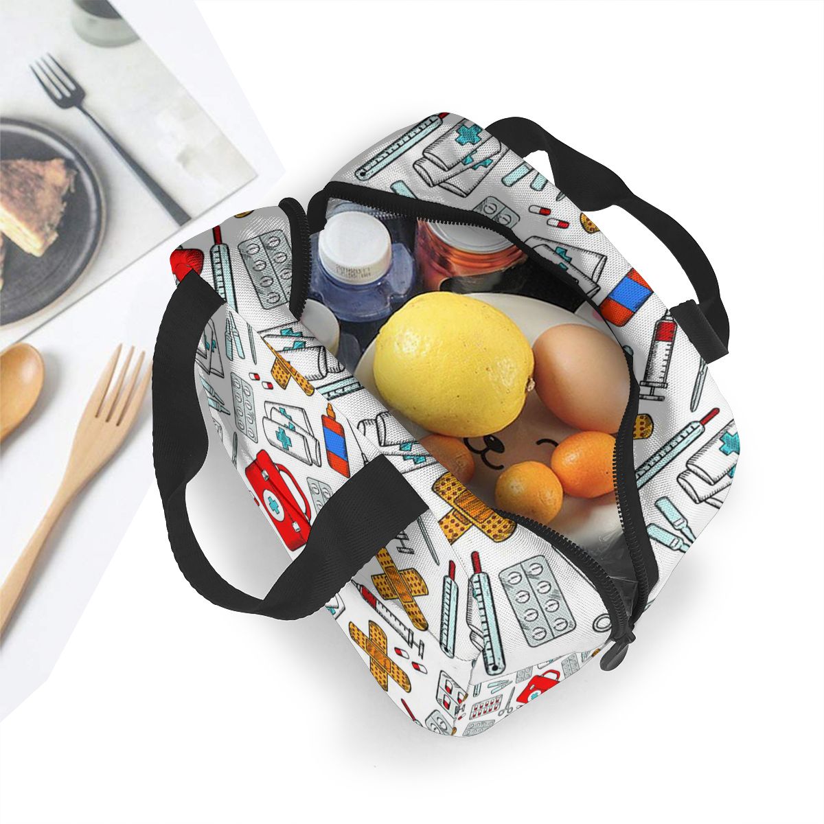 Sac isotherme repas bébé, thème infirmier, nylon haute densité