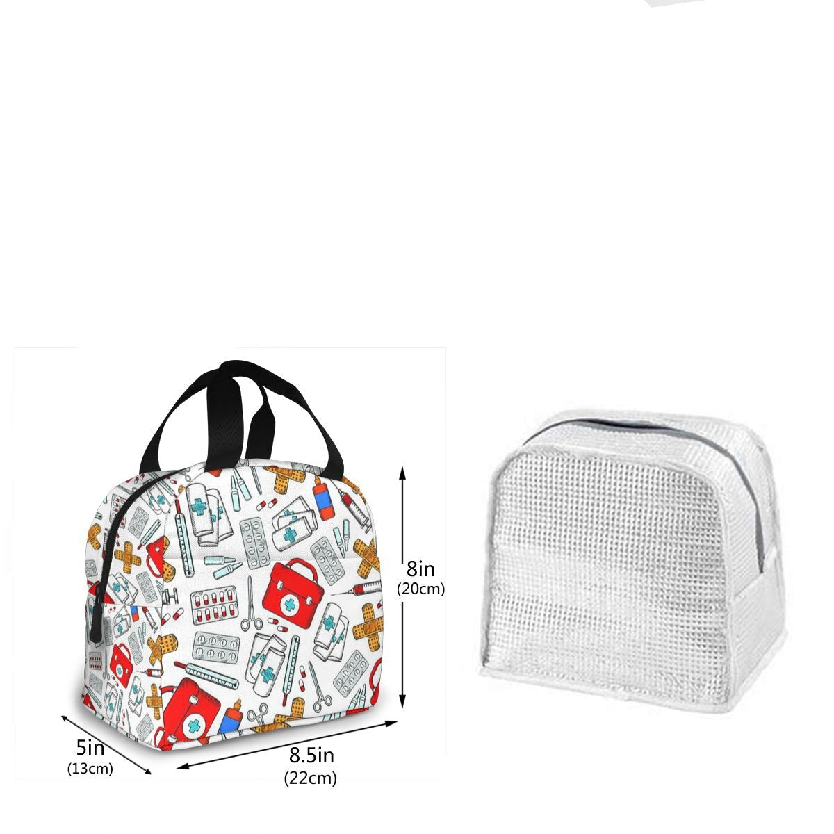 Sac isotherme repas bébé, thème infirmier, nylon haute densité
