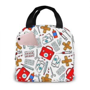 Sac isotherme repas bébé, thème infirmier, nylon haute densité