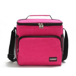 Sac isotherme repas en polyester, 9 L, poches latérales en filet