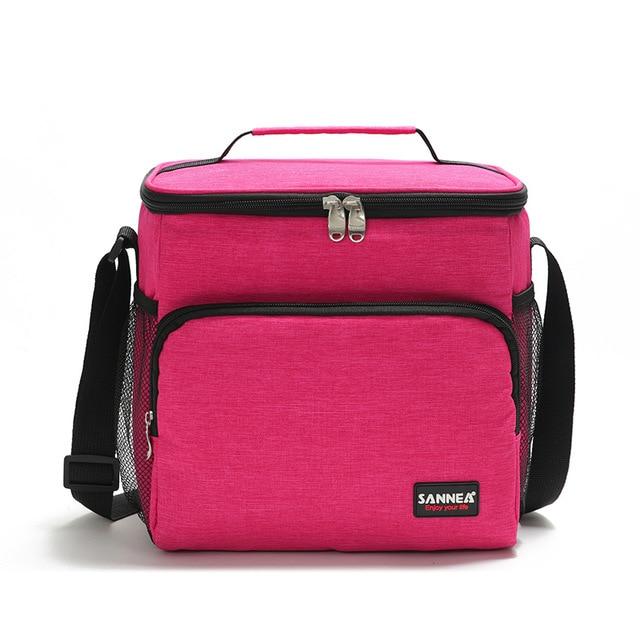 Sac isotherme repas en polyester, 9 L, poches latérales en filet