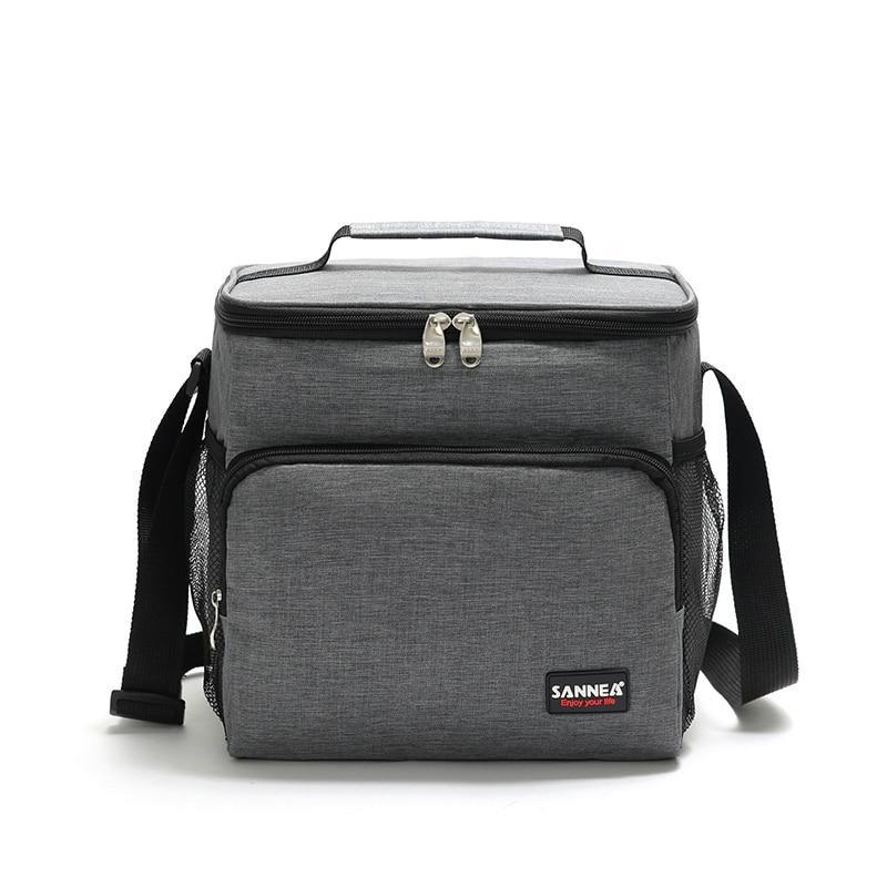 Sac isotherme repas en polyester, 9 L, poches latérales en filet