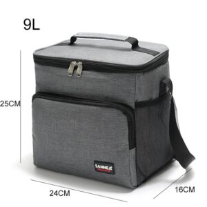 Sac isotherme repas en polyester, 9 L, poches latérales en filet