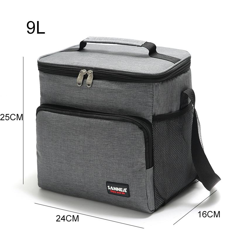 Sac isotherme repas en polyester, 9 L, poches latérales en filet