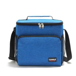 Sac isotherme repas en polyester, 9 L, poches latérales en filet