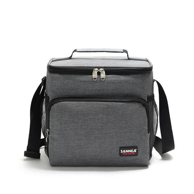 Sac isotherme repas en polyester, 9 L, poches latérales en filet