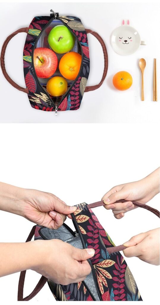 Sac isotherme repas Fantaisie à poignée souple, 2 coloris
