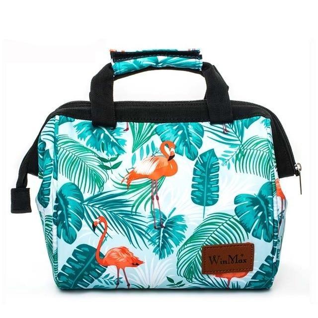 Sac isotherme repas Flamant rose en polyester, 23 × 15 × 20 cm