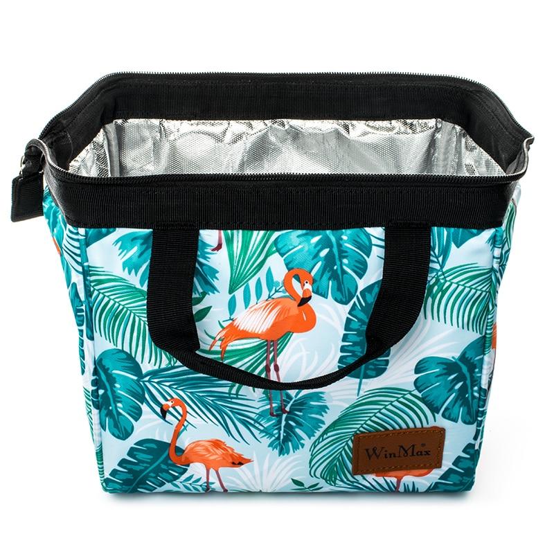 Sac isotherme repas Flamant rose en polyester, 23 × 15 × 20 cm