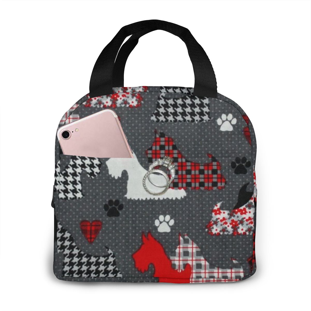 Sac isotherme repas à imprimé mignon, polyester et nylon