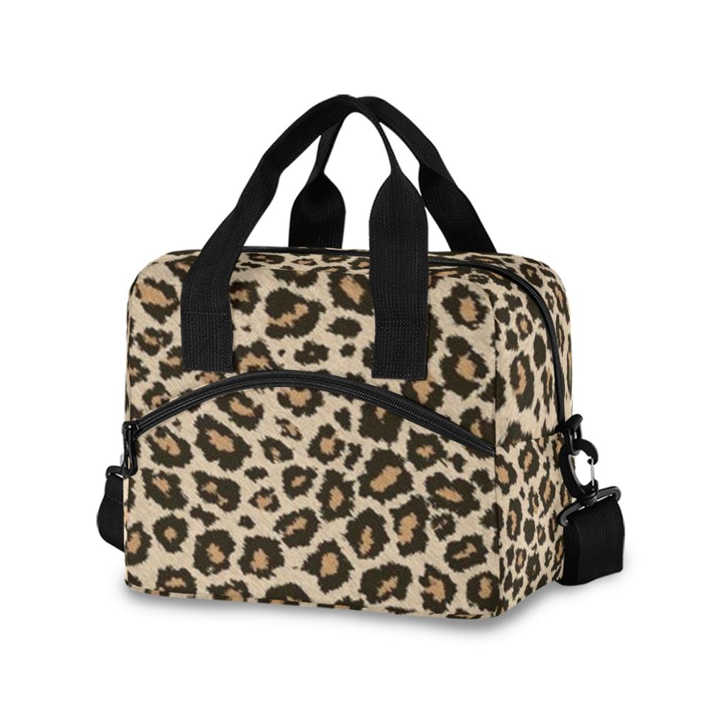 Sac isotherme repas 23 L au motif léopard en polyester D600