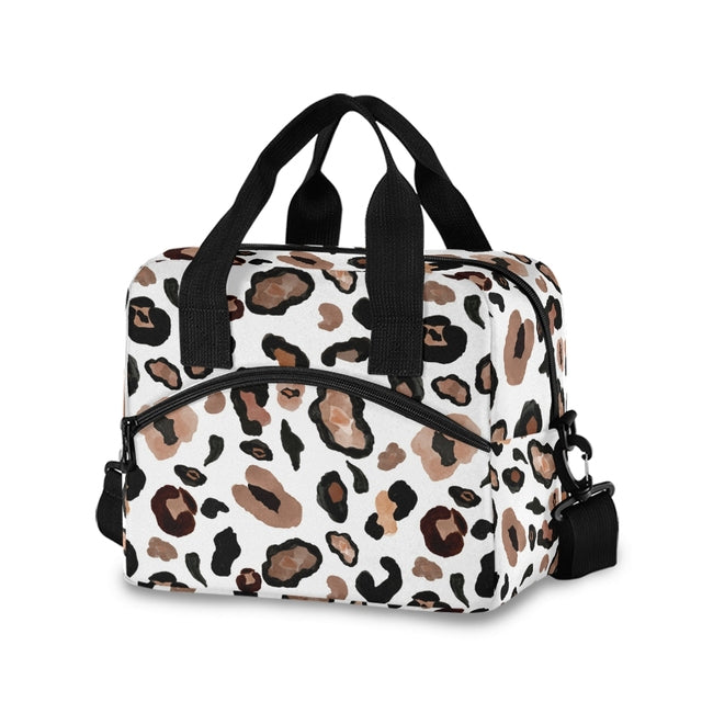 Sac isotherme repas 23 L au motif léopard en polyester D600