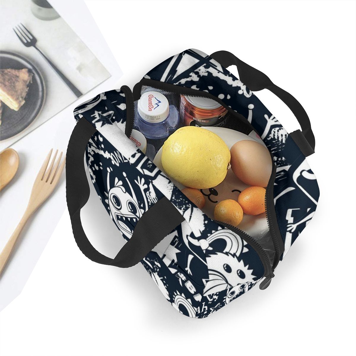Sac isotherme repas motif petit alien, 6 L en nylon