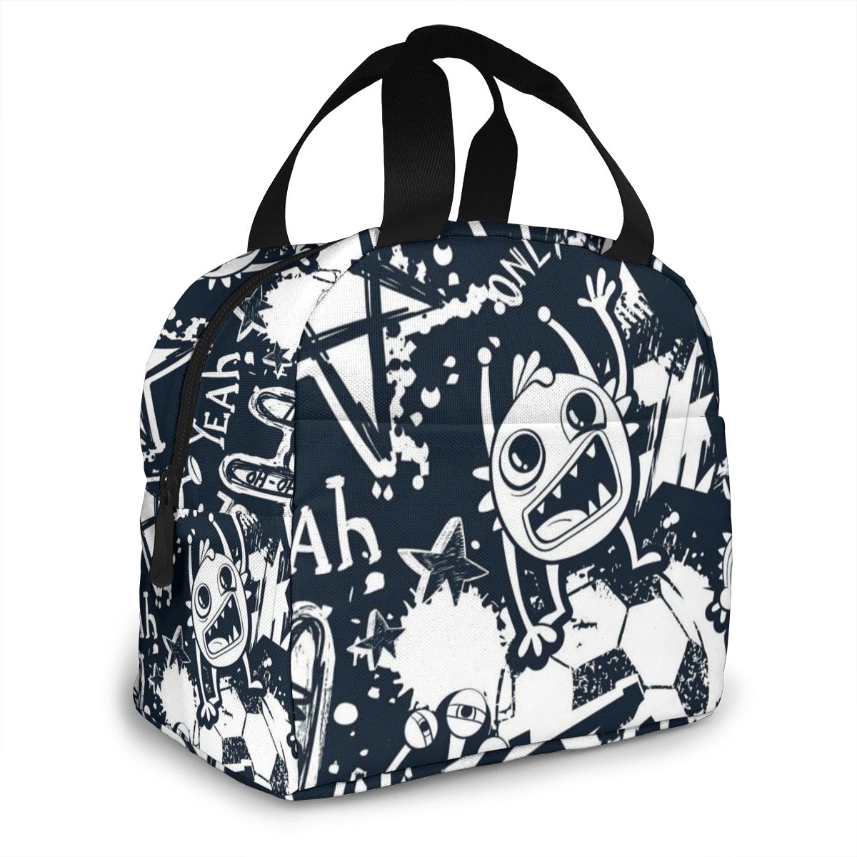Sac isotherme repas motif petit alien, 6 L en nylon