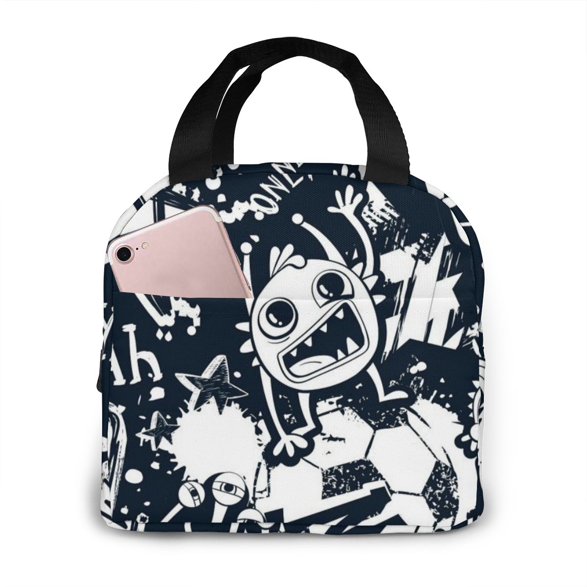 Sac isotherme repas motif petit alien, 6 L en nylon