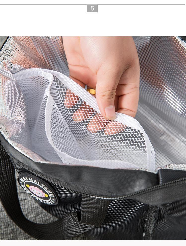 Sac isotherme tendance en polyester, grande poche extérieure