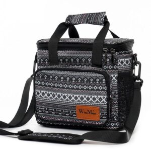 Sac lunch isotherme à motifs aztèques et bandoulière