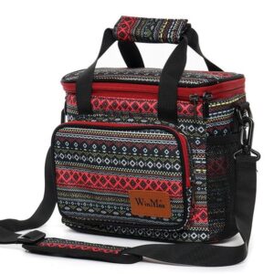Sac lunch isotherme à motifs aztèques et bandoulière