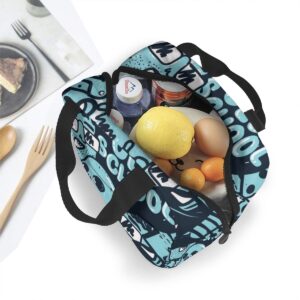 Sac repas isotherme style hip-hop, nylon, bandoulière rembourrée