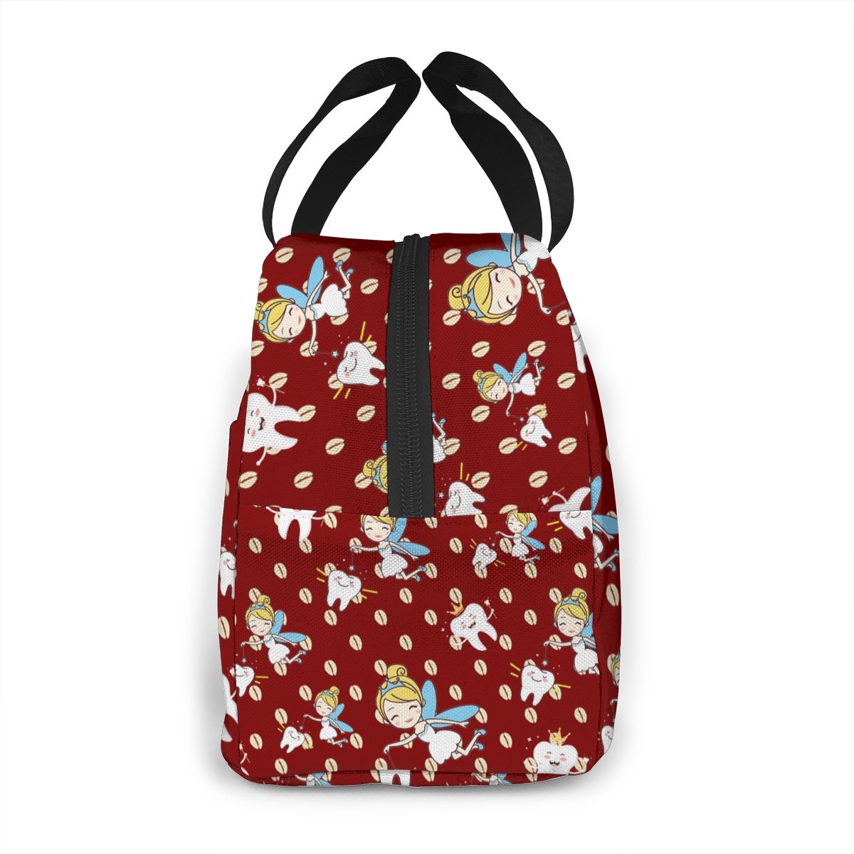 Sac repas isotherme motif petites dents, tissu Oxford, 8 L