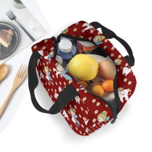 Sac repas isotherme motif petites dents, tissu Oxford, 8 L