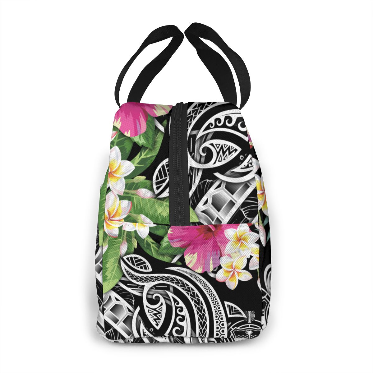 Sac repas isotherme à motif polynésien, polyester, 30 × 20 × 20 cm